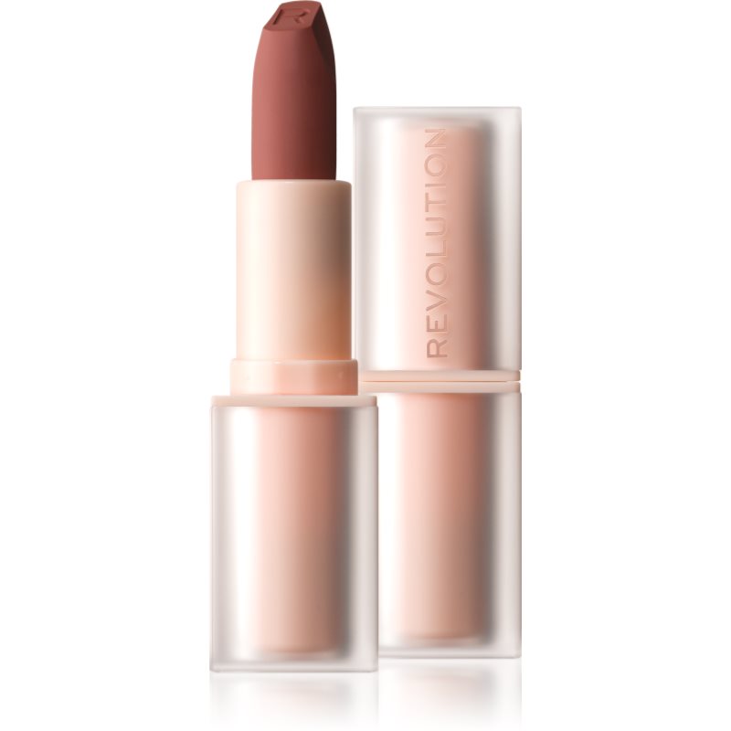 Makeup Revolution Lip Allure Soft Satin Lipstick Кремообразно червило със сатенено покритие цвят Chauffeur Nude 3