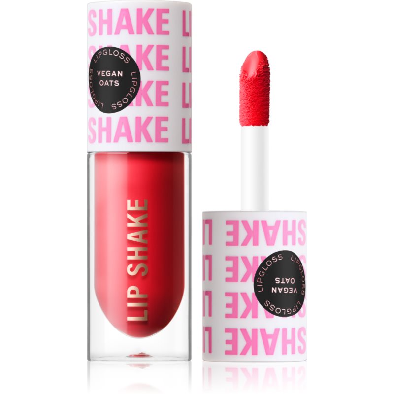 Makeup Revolution Lip Shake силно пигментиран блясък за устни цвят Strawberry Red 4
