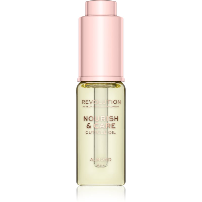Makeup Revolution Nourish & Care интензивна грижа за сухи нокти и кожичката около ноктите с бадемово масло 15 мл.