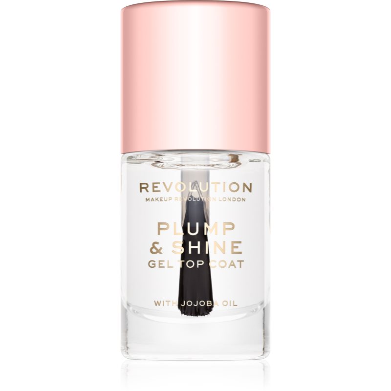 Makeup Revolution Plump & Shine лак за нокти с гел ефект  прозрачен 10 мл.