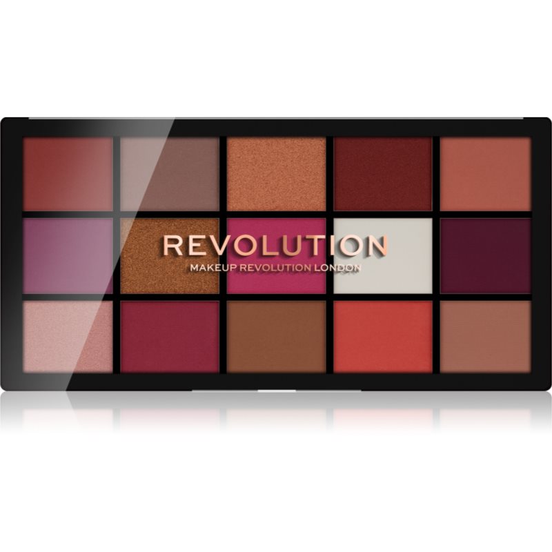 Makeup Revolution Reloaded палитра от сенки за очи цвят Red Alert 15x1