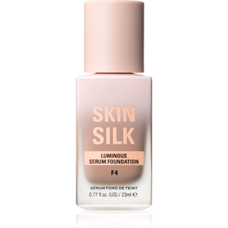 Makeup Revolution Skin Silk Serum Foundation лек фон дьо тен с озаряващ ефект цвят F4 23 мл.