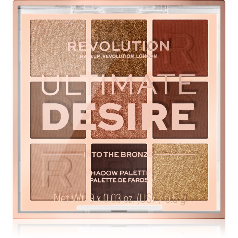 Makeup Revolution Ultimate Desire палитра сенки за очи цвят Into The Bronze 8