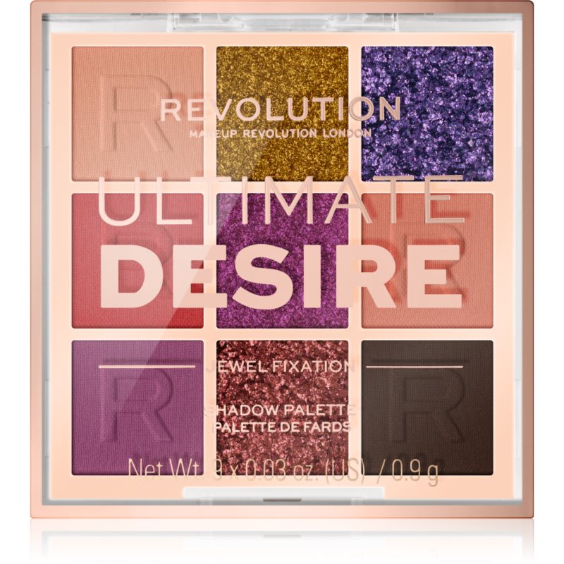 Makeup Revolution Ultimate Desire палитра сенки за очи цвят Jewel Fixation 8