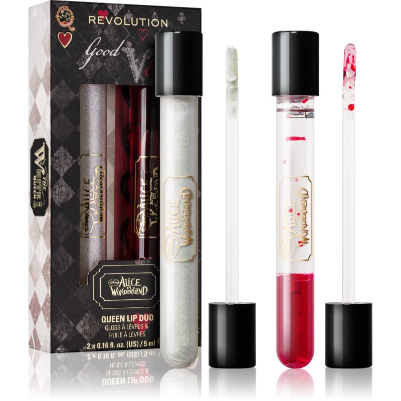Makeup Revolution X Alice in Wonderland комплект за устни цвят The Queens Lip Duo 1 бр.