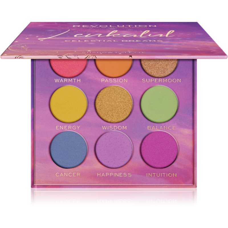 Makeup Revolution X Lenkalul палитра сенки за очи цвят Celestial Dreams 9 гр.