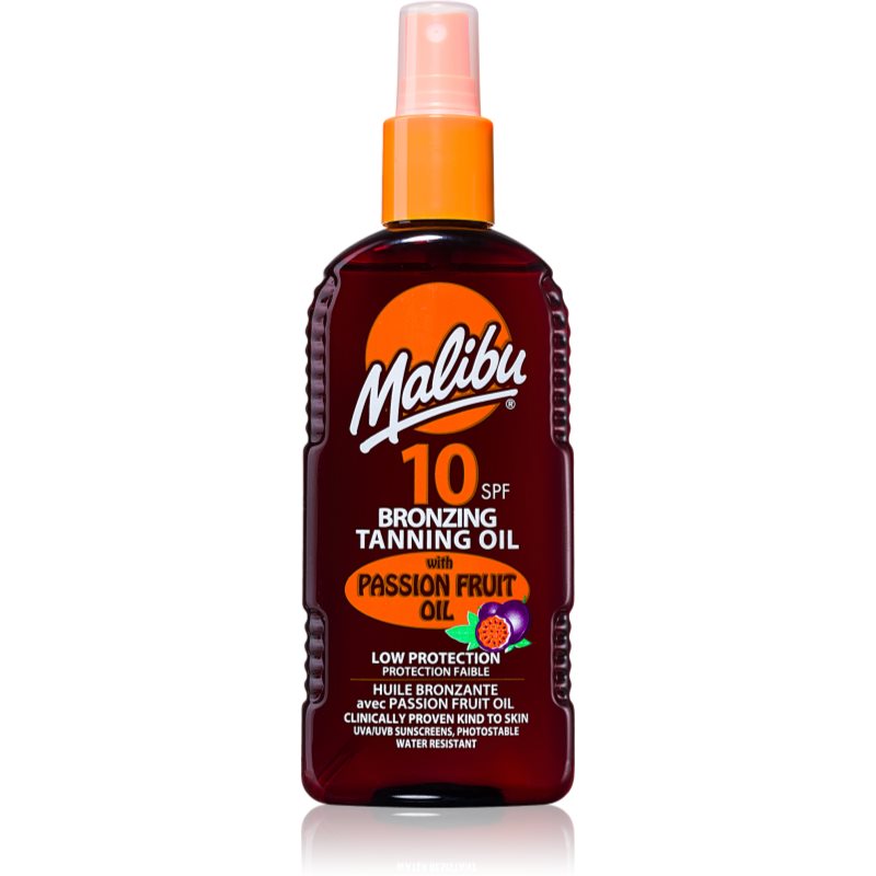 Malibu Bronzing Tanning Oil масло за грижа и придобиване на тен с бронзър 200 мл.