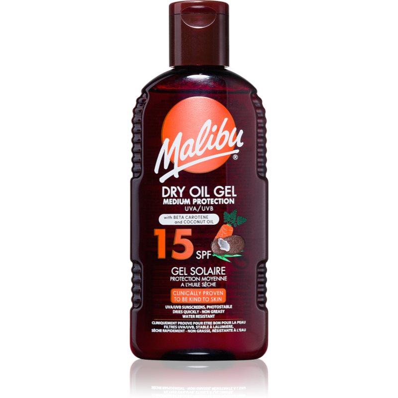 Malibu Dry Oil Gel Beta Carotene олио за загар с бета каротин 200 мл.