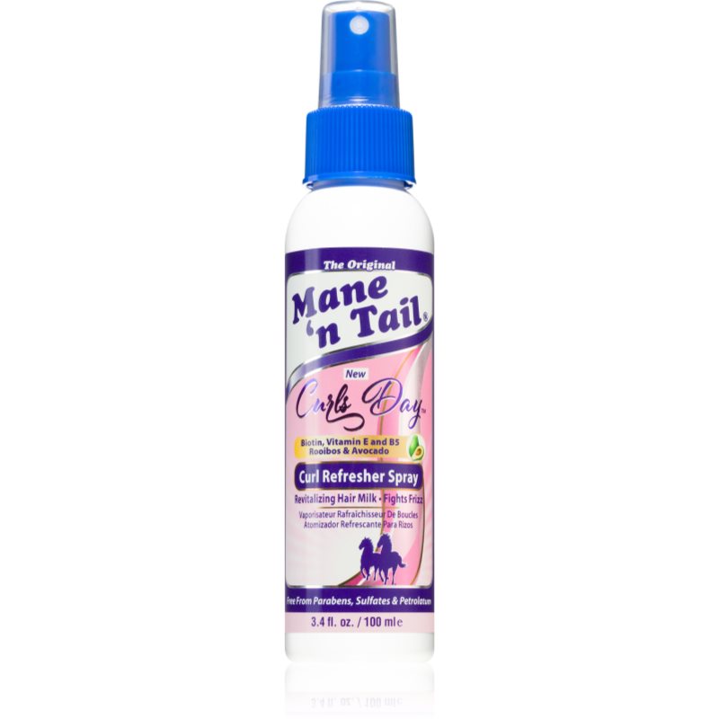 Mane 'N Tail Curls Day Refresher Spray стилизиращ спрей за чуплива и къдрава коса 100 мл.