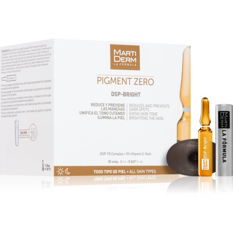 MartiDerm Pigment Zero DSP-BRIGHT депигментиращ серум с витамин С с витамин С 30x2 мл.