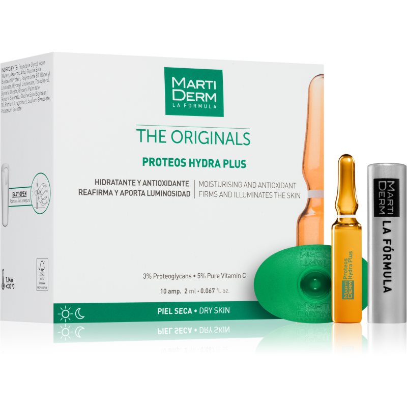 MartiDerm The Originals Protoes Hydra Plus хидратиращ серум в ампули с витамин С 10x2 мл.