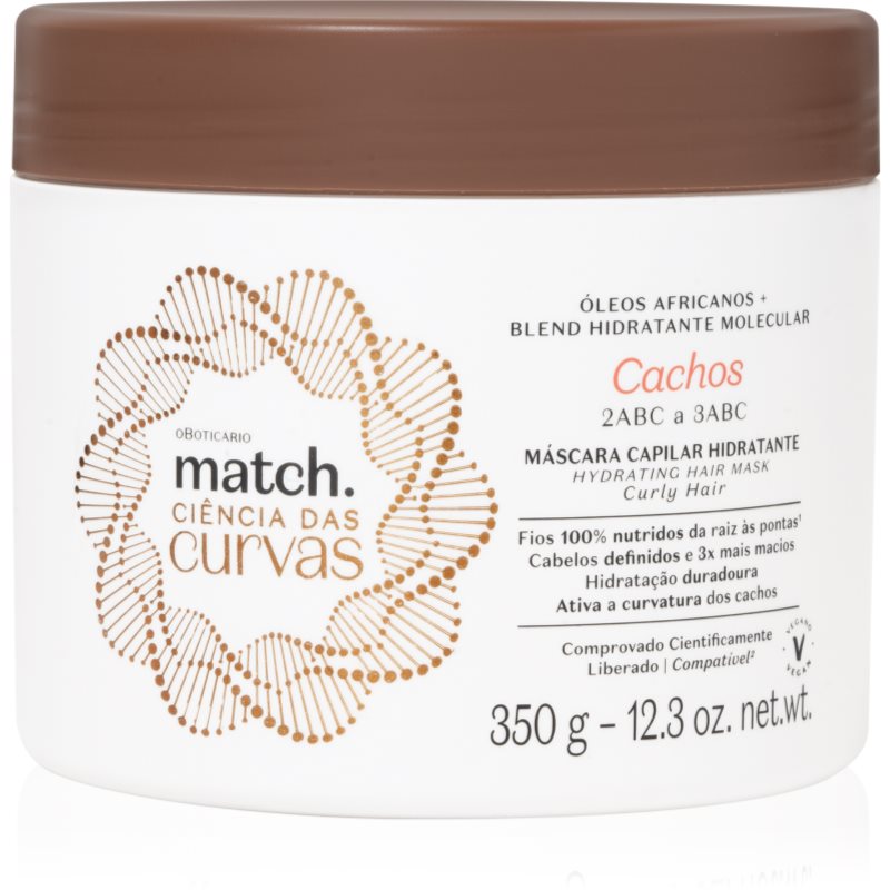 Match. Ciência das Curvas хидратираща маска за чуплива и къдрава коса 350 мл.