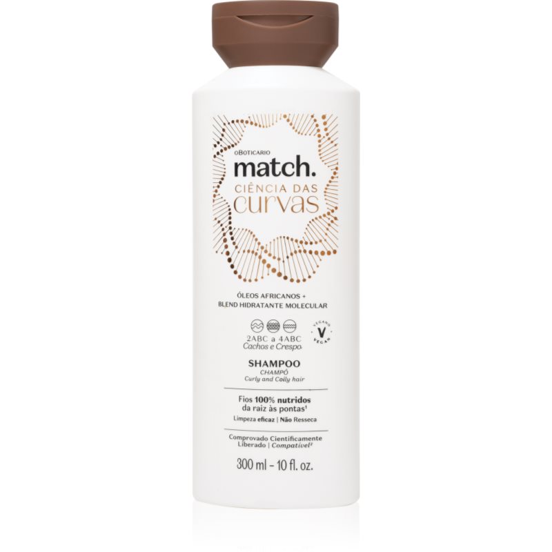 Match. Science of Curves хидратиращ шампоан за чуплива и къдрава коса 300 мл.