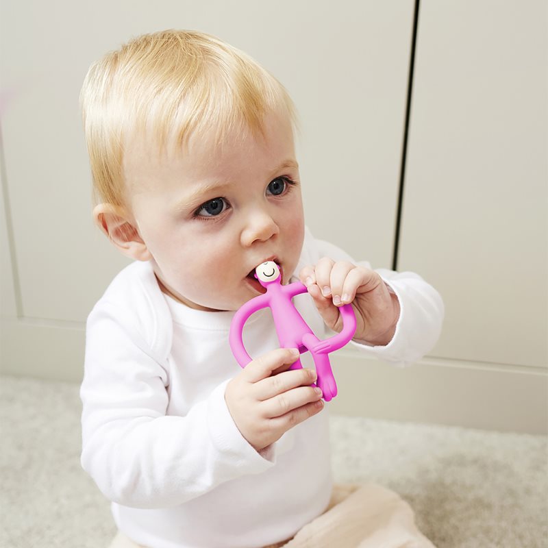 Matchstick Monkey Teething Toy and Gel Applicator гризалка с четка 2 в 1 Pink 1 бр. на ниска цена