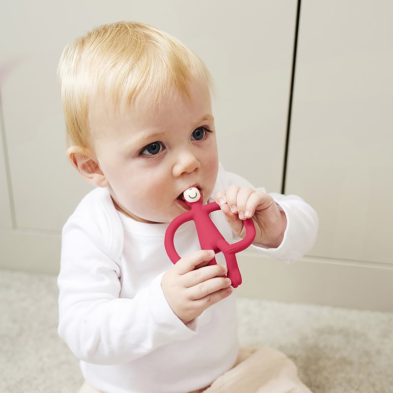 Matchstick Monkey Teething Toy and Gel Applicator гризалка с четка 2 в 1 Ruby 1 бр. на ниска цена