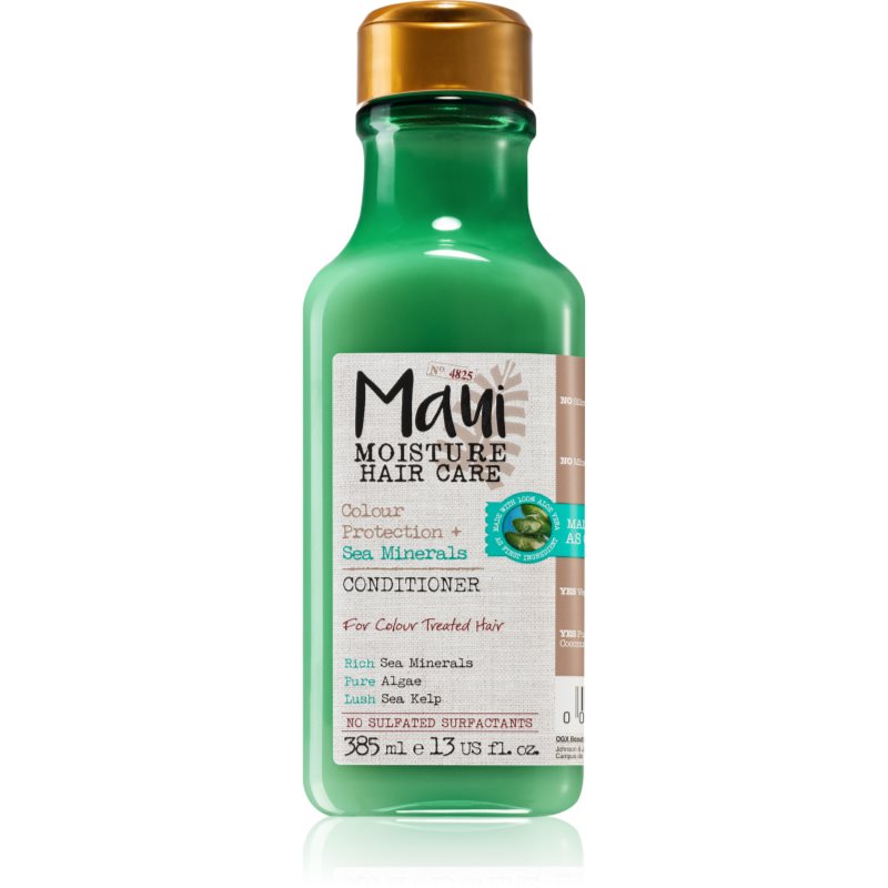 Maui Moisture Colour Protection + Sea Minerals озаряващ и подсилващ балсам за боядисана коса с минерали 385 мл.