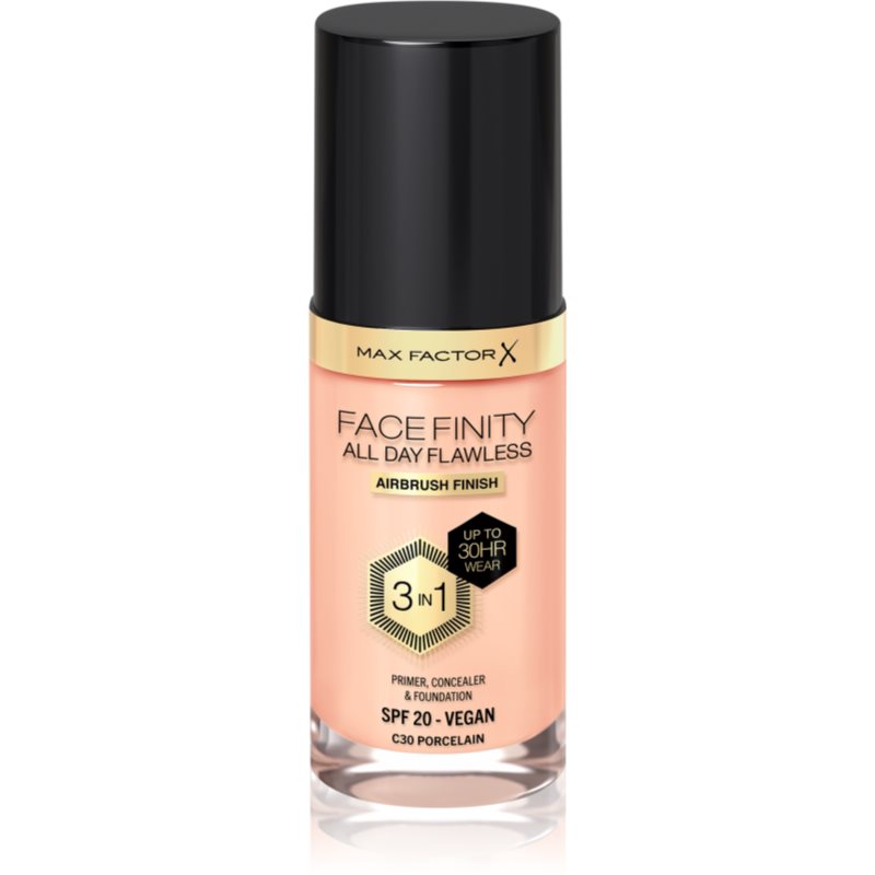Max Factor Facefinity All Day Flawless дълготраен фон дьо тен SPF 20 цвят 30 Porcelain 30 мл. на ниска цена