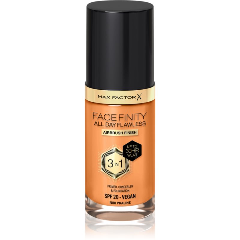Max Factor Facefinity All Day Flawless дълготраен фон дьо тен SPF 20 цвят 88 Praline 30 мл.