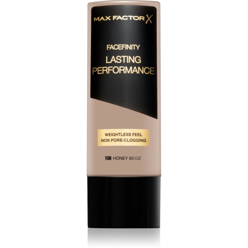 Max Factor Facefinity Lasting Performance течен фон дьо тен за дълготраен ефект цвят 108 Honey Beige 35 мл.