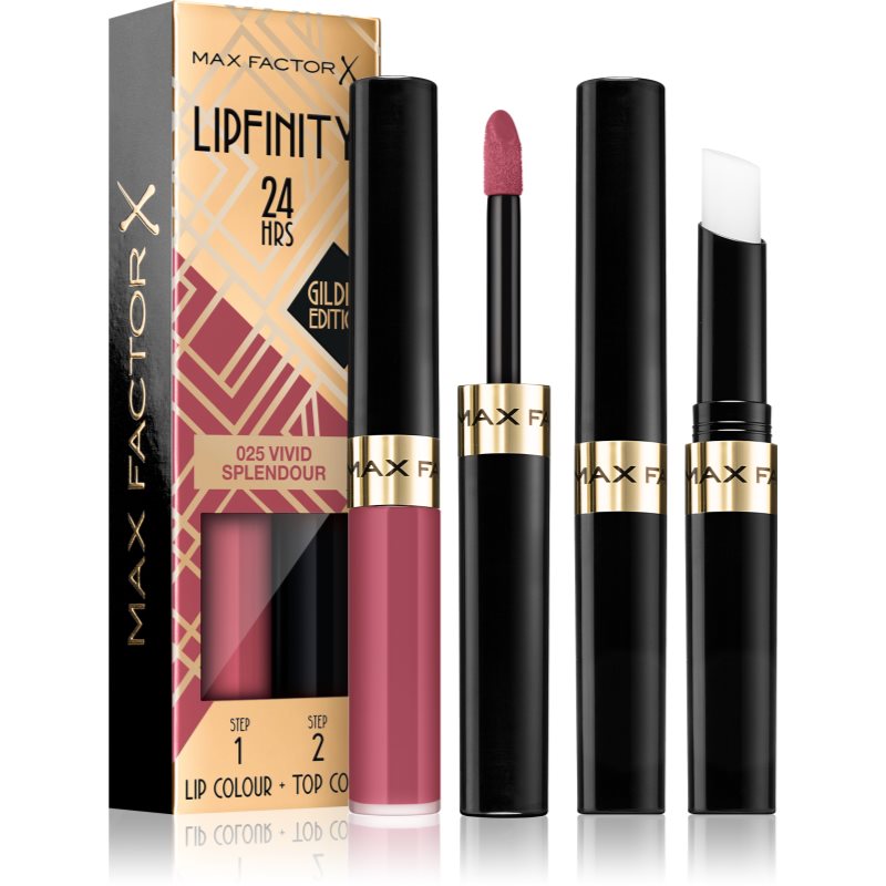 Max Factor Lipfinity Gilded Edition дълготрайно червило с балсам цвят 025 Vivid Splendour 4