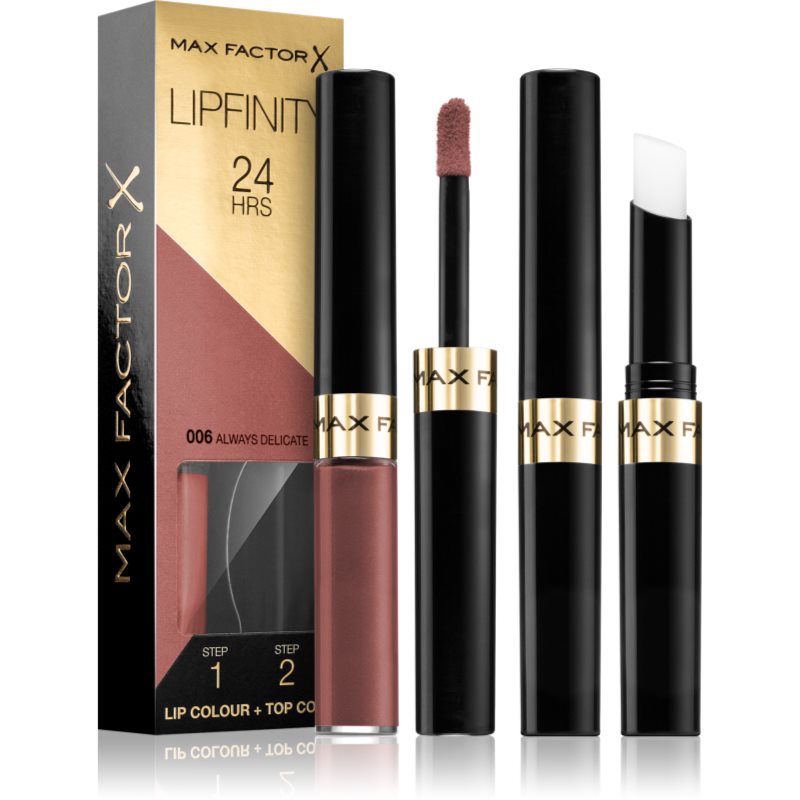 Max Factor Lipfinity Lip Colour дълготрайно червило с балсам цвят 006 Always Delicate 4