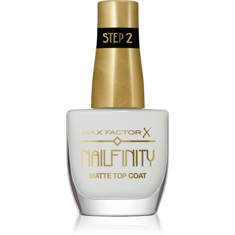 Max Factor Nailfinity Matte Top Coat гел топ лак за нокти с матиращ ефект цвят 101 Velvet Curtain 12 мл.