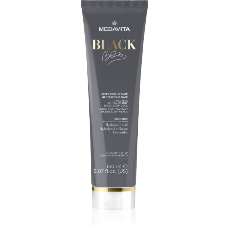 Medavita Black Blondie Extra Cool Blonde естествено неутрализираща маска за боядисана коса 150 мл.