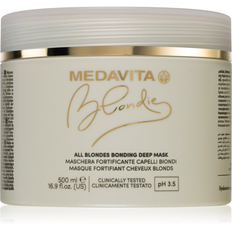 Medavita Blondie All Blondes подсилваща маска за боядисана коса 500 мл.
