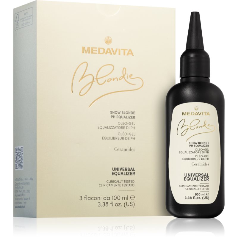 Medavita Blondie Show Blonde неутрализатор на pH за увредена и химически третирана коса 3x100 мл.