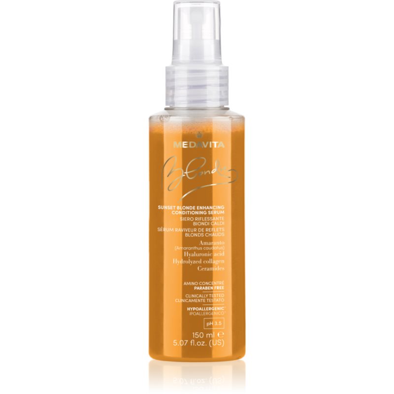 Medavita Blondie Sunset Blonde Enhancing Serum разхубавяващ серум за боядисана коса 150 мл.