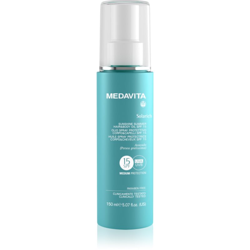 Medavita Solarich Sunshine Summer Hair&Body Oil защитно масло за тяло и коса SPF 15 150 мл.