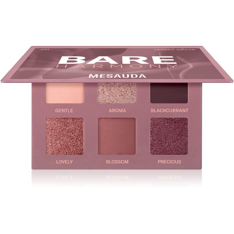 Mesauda Milano Bare Harmony палитра от сенки за очи цвят 201 Tender Mauve 6x1 гр.