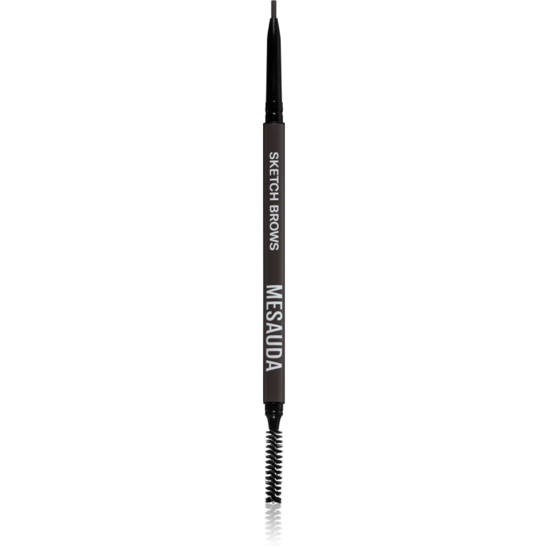 Mesauda Milano Sketch Brows автоматичен молив за вежди с четка цвят 104 Dark 0