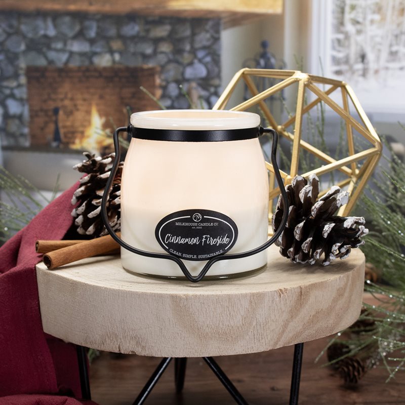 Milkhouse Candle Co. Creamery Cinnamon Fireside ароматна свещ Butter Jar 454 гр. на ниска цена