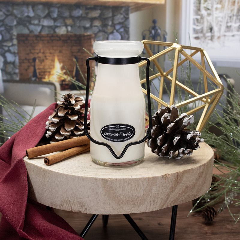 Milkhouse Candle Co. Creamery Cinnamon Fireside ароматна свещ Milkbottle 396 гр. на ниска цена
