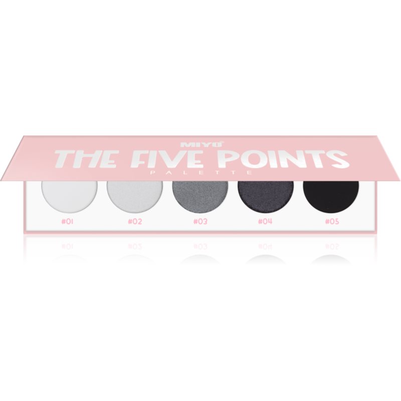 Miyo Eyeshadow The five points палитра сенки за очи цвят 02 Smokey 1 бр.