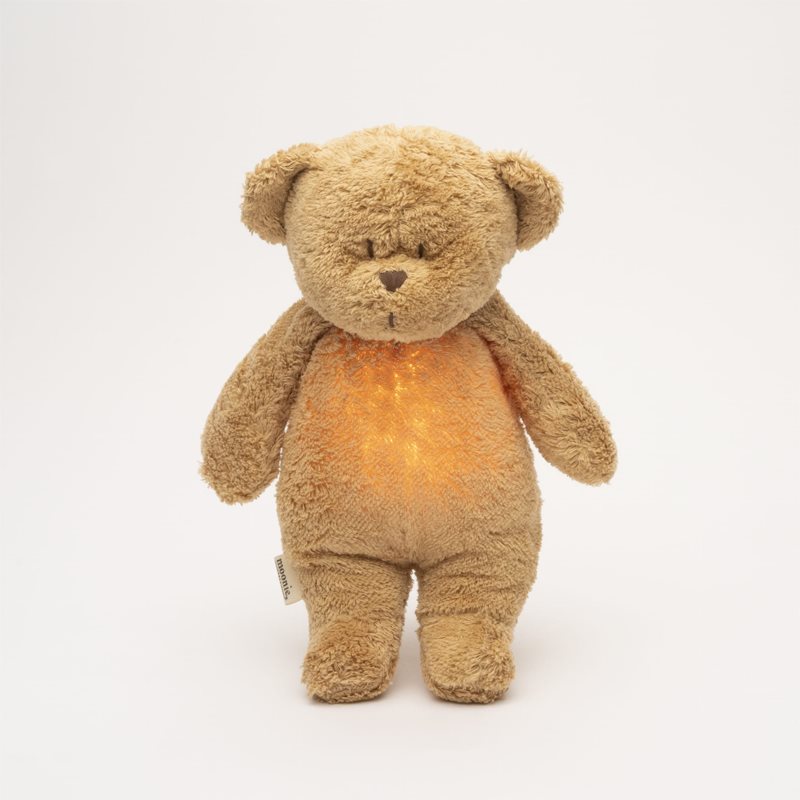 Moonie The Humming Bear Organic Cappuccino Natur играчка за заспиване с мелодия 1 бр.