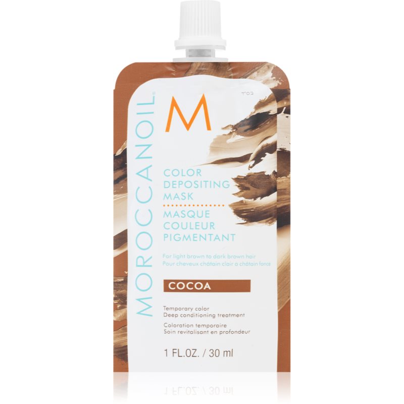 Moroccanoil Color Depositing нежна подхранваща маска без перманентни цветови пигменти Cocoa 30 мл.