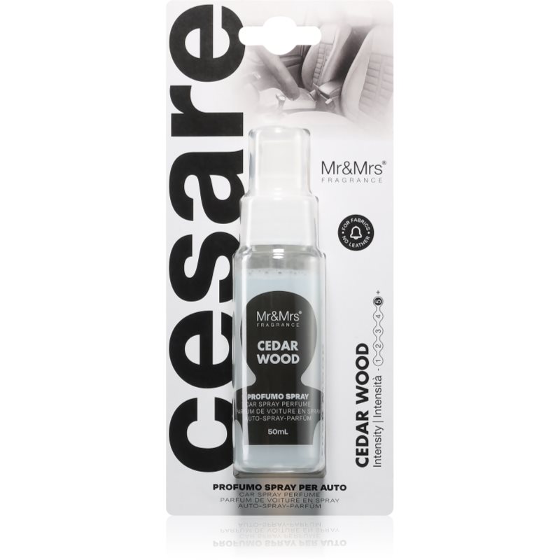 Mr & Mrs Fragrance Cesare Cedar Wood ароматизатор за въздух за колата 50 мл.