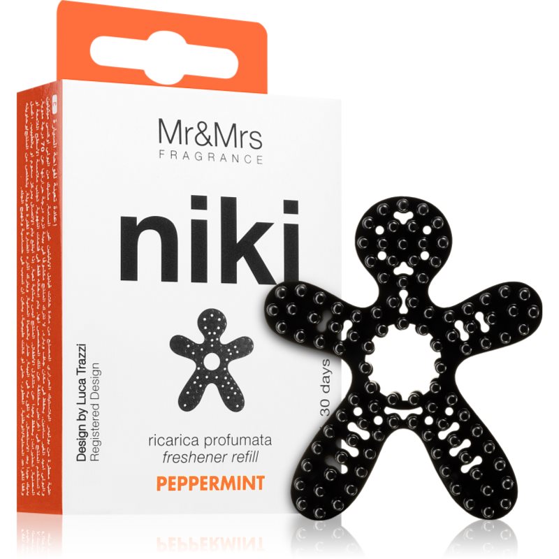 Mr & Mrs Fragrance Niki Peppermint aроматизатор за автомобил резервен пълнител 1 бр. на ниска цена