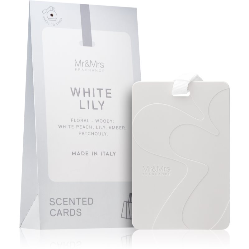 Mr & Mrs Fragrance White Lily ароматизирана карта 3 бр. на ниска цена