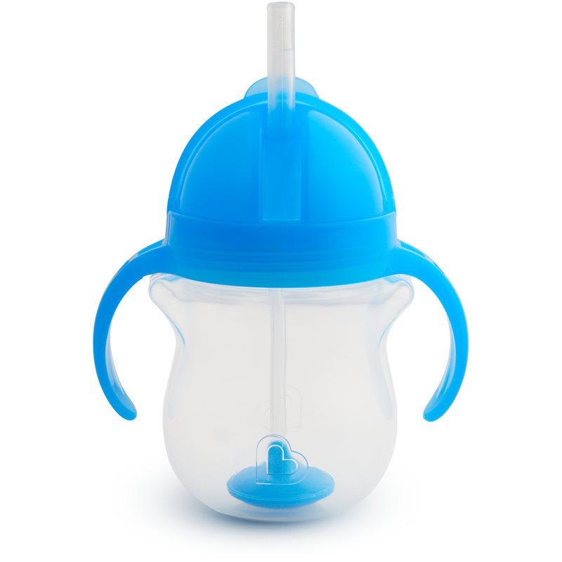 Munchkin Click Lock™ Tip & Sip чаша със сламка с тежест Blue 6 m+ 207 мл.