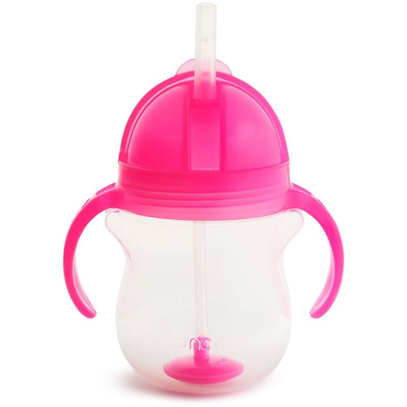 Munchkin Click Lock™ Tip & Sip чаша със сламка с тежест Pink 6 m+ 207 мл. на ниска цена