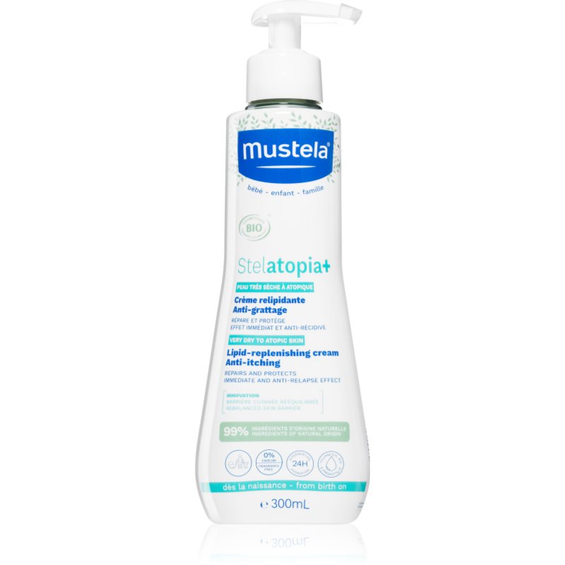 Mustela BIO Stelatopia+ успокояващ крем за деца от раждането им 300 мл.