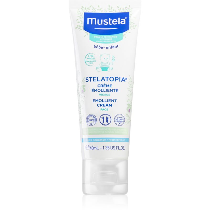 Mustela Bébé Stelatopia овлажняващ крем за лице за деца от раждането им 40 мл.