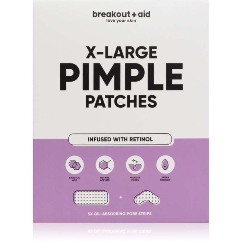 My White Secret Breakout + Aid X-Large Pimple Patches локална грижа против акне със салицилова киселина 5 бр. на ниска цена