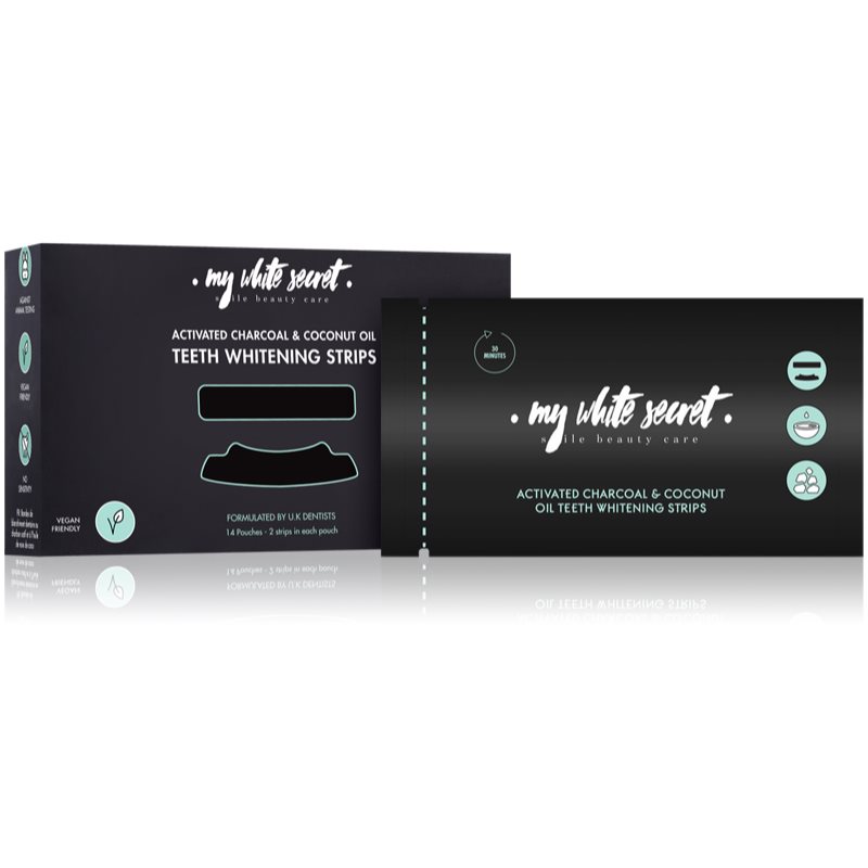 My White Secret Charcoal and Coconut Oil избелващи ленти за зъби 14 бр. на ниска цена