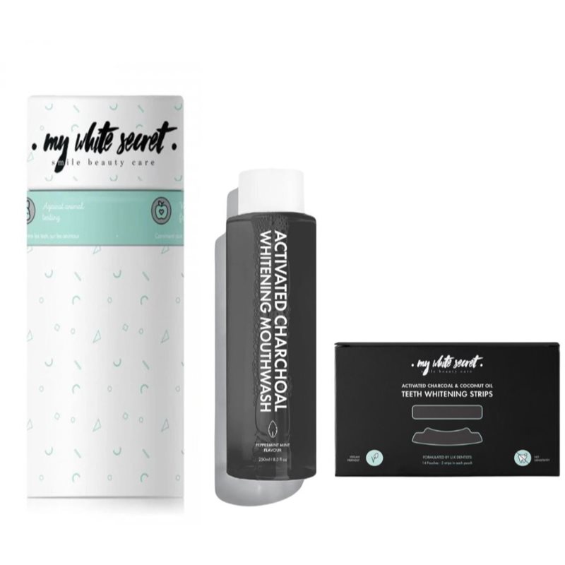 My White Secret Gift Pack Active Charcoal Комплект за дентална грижа