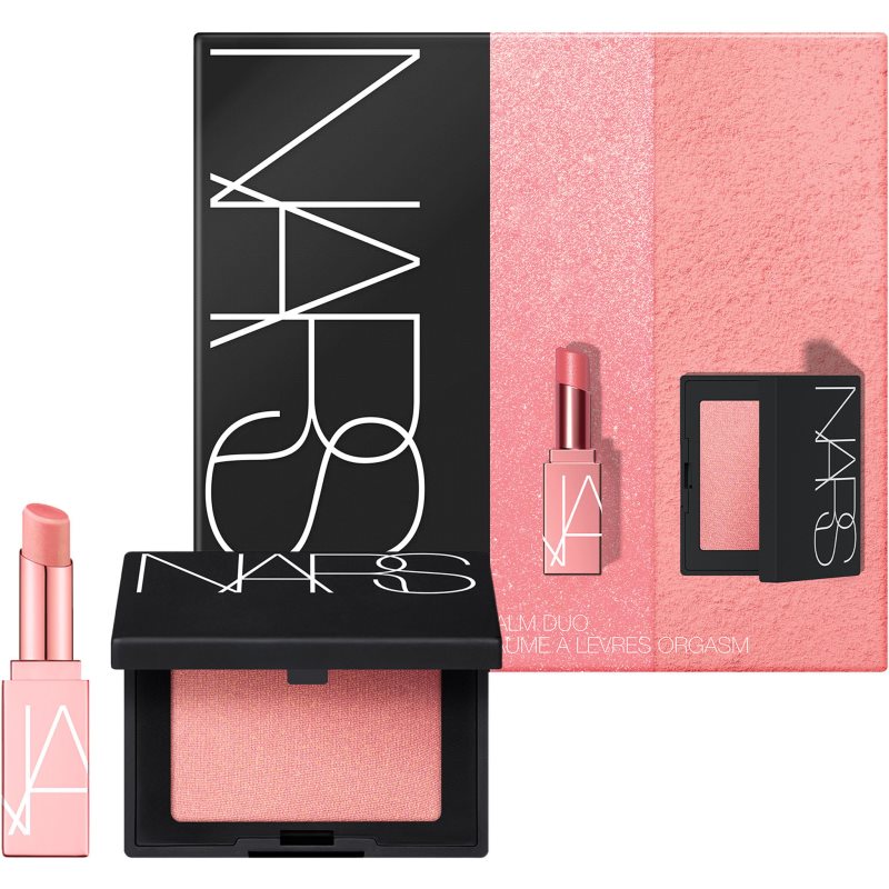 NARS MINI BLUSH & LIP BALM SET Limited Edition подаръчен комплект за устни и скули цвят Orgasm на ниска цена