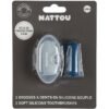NATTOU Baby Toothbrush детска четка за зъби за върху пръст с калъфка Petrol Blue / Aqua Blue 2 бр.